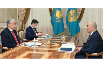 Глава государства принял председателя правления АО «Национальный управляющий холдинг «Байтерек» Каната Шарлапаева